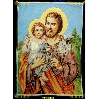 Tapisserie : Saint Joseph en fil d'or